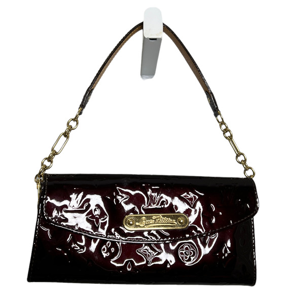 Louis Vuitton Sunset Boulevard Vernis Amarante envelope clutch removable strap - Picture 1 of 10